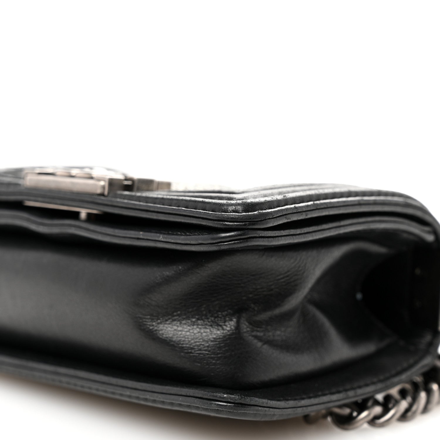 Galuchat Stingray Mini Boy Flap Black Silver