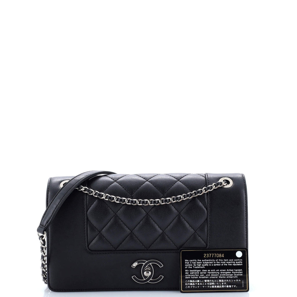 Mademoiselle Vintage Flap Bag Quilted Sheepskin Medium