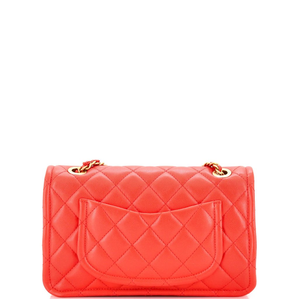 Sweet Classic Flap Bag Quilted Caviar Medium