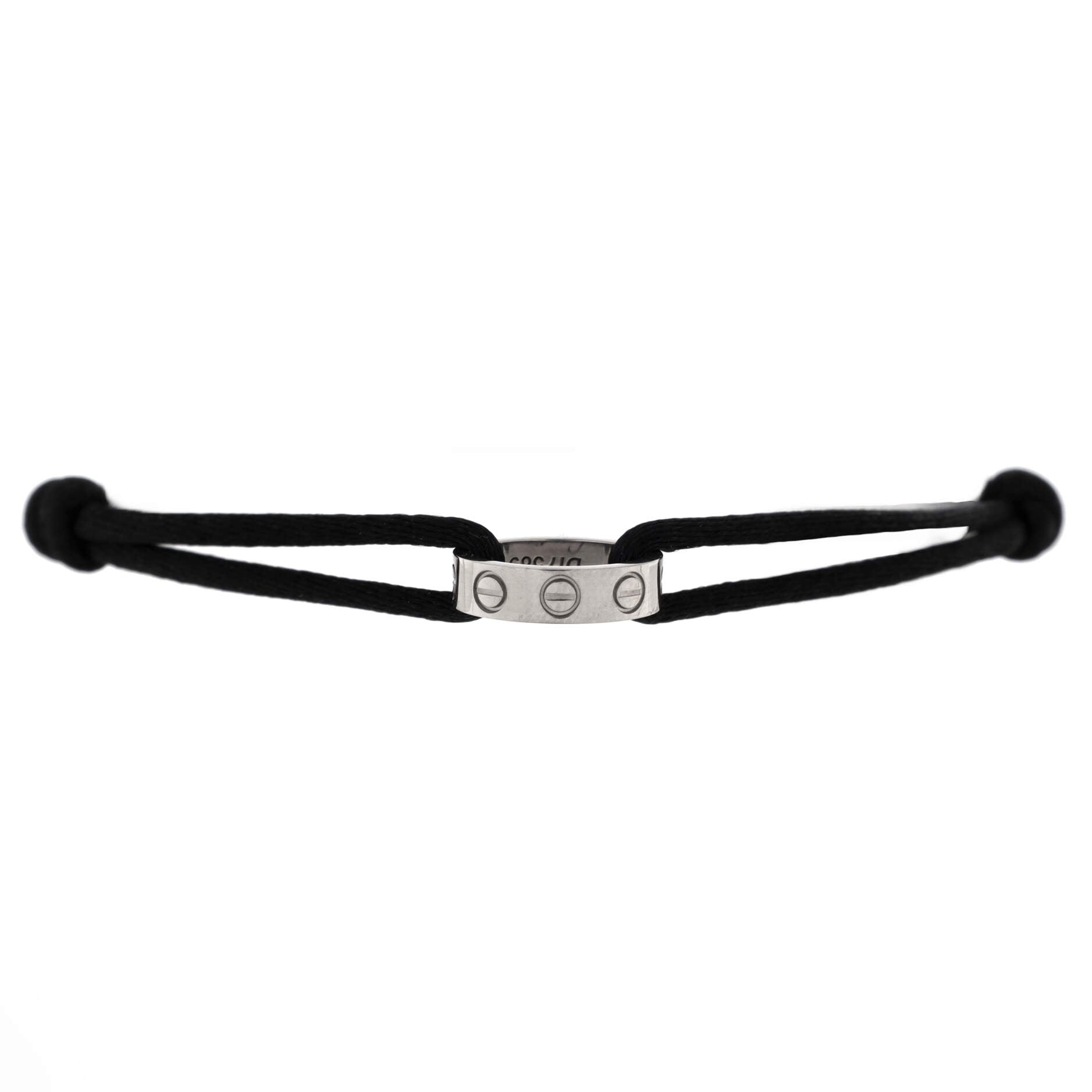 Charity Love Cord Bracelet Silk Cord with 18K White Gold