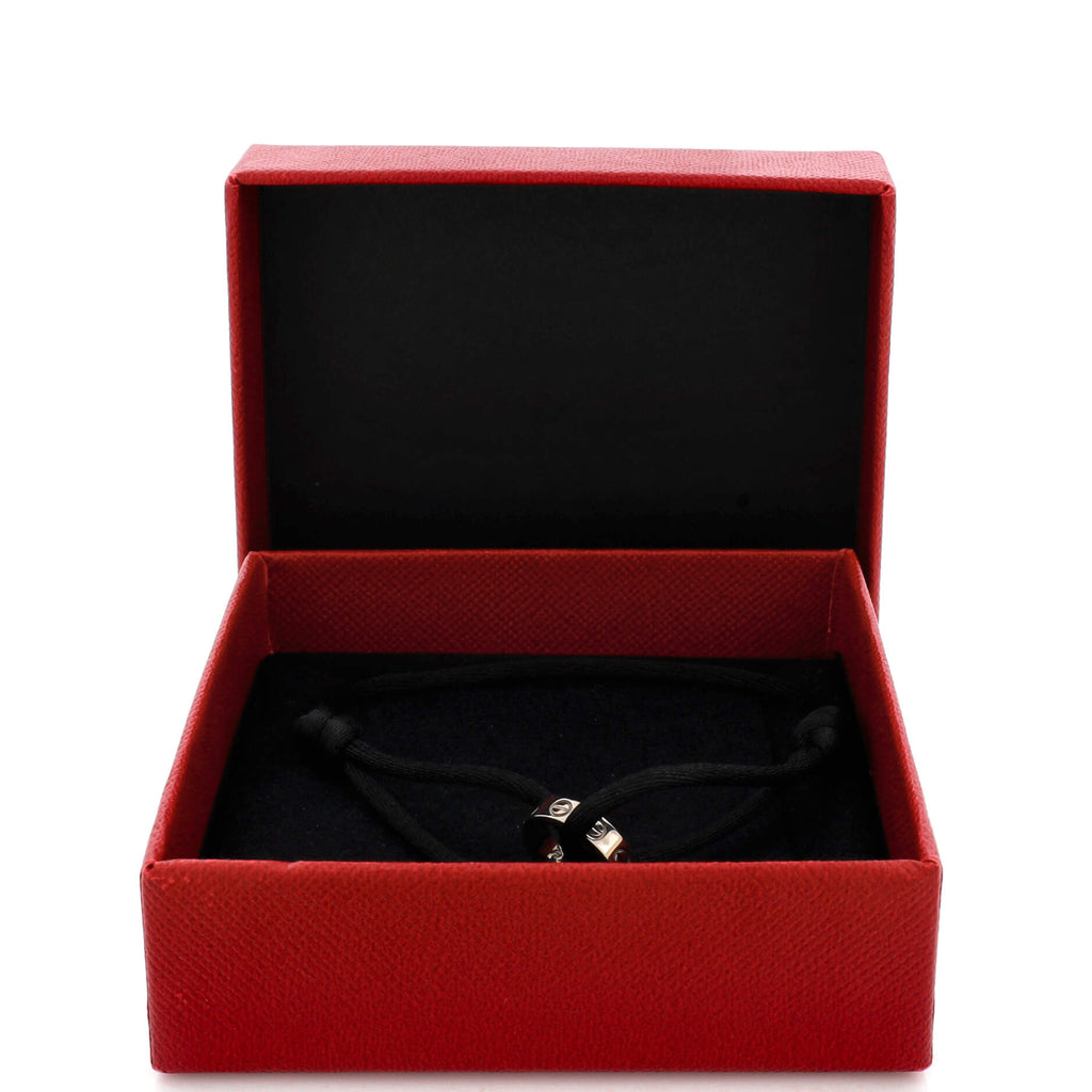 Charity Love Cord Bracelet Silk Cord with 18K White Gold