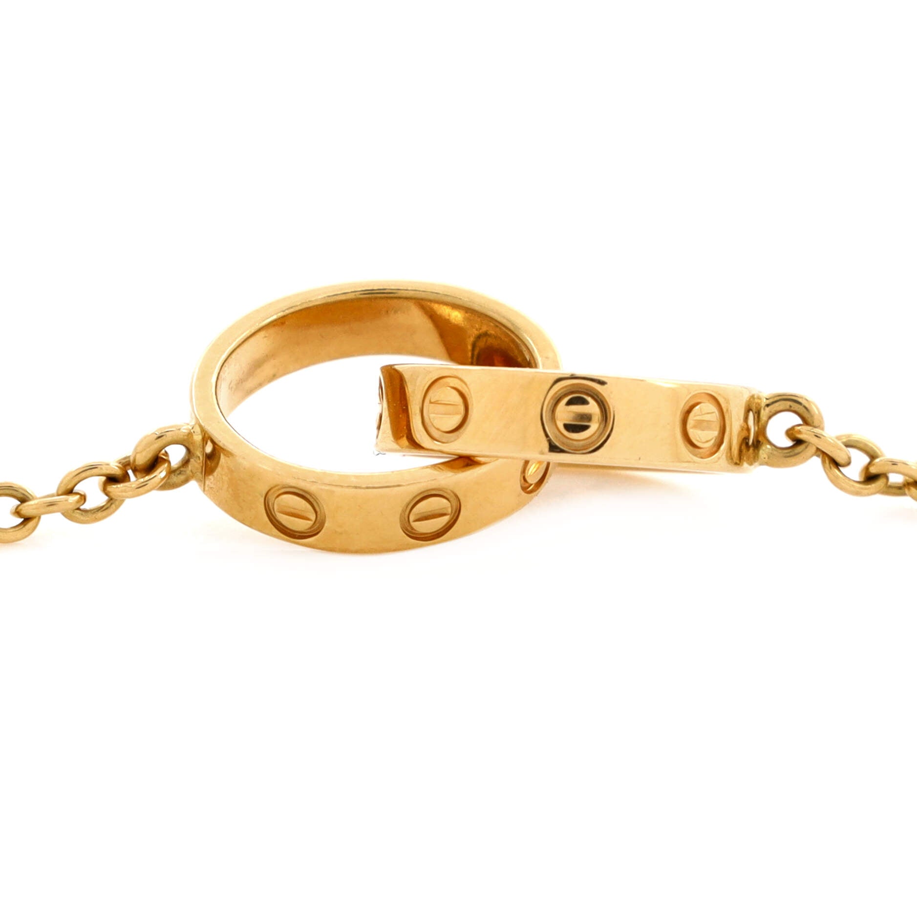 Love Interlocking Necklace 18K Yellow Gold