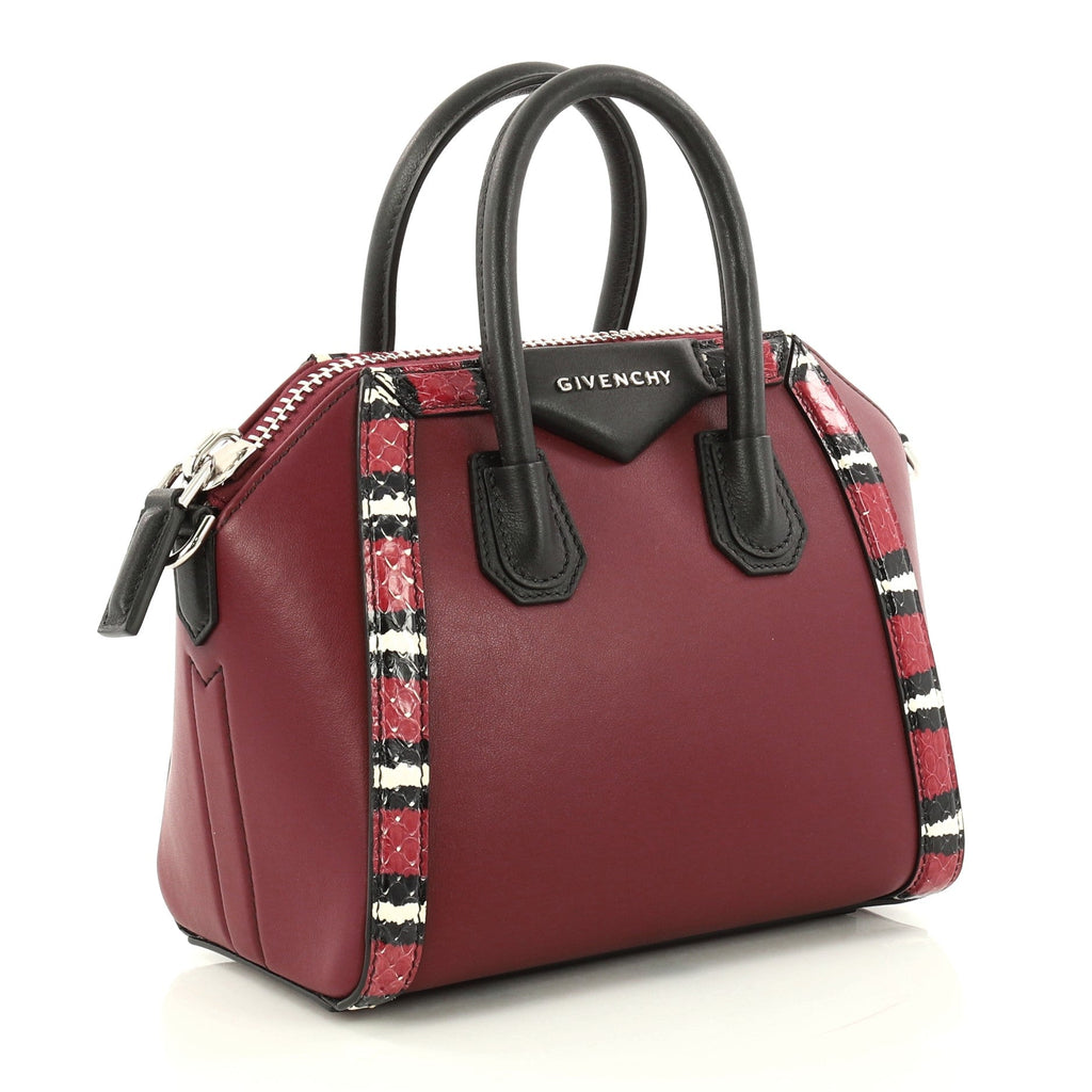 Antigona Bag Leather with Snakeskin Mini
