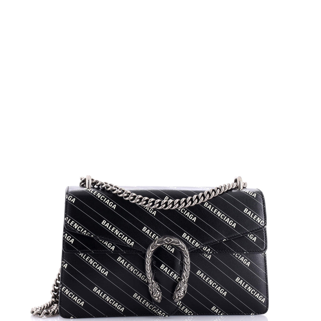 x Balenciaga The Hacker Project Dionysus Bag Logo Printed Leather Small