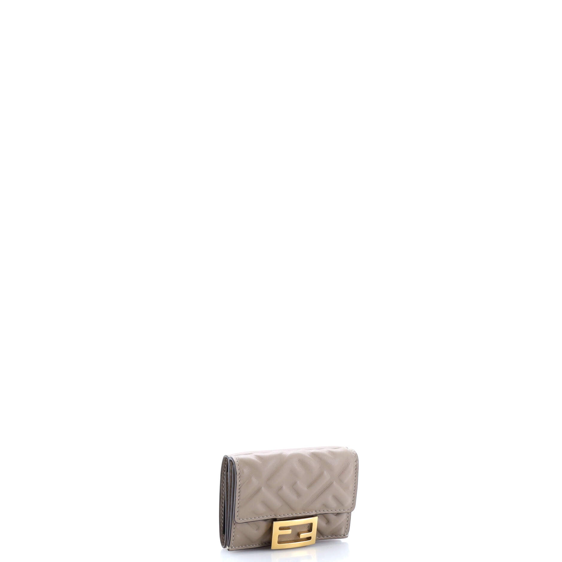 Trifold Wallet Zucca Embossed Leather Mini
