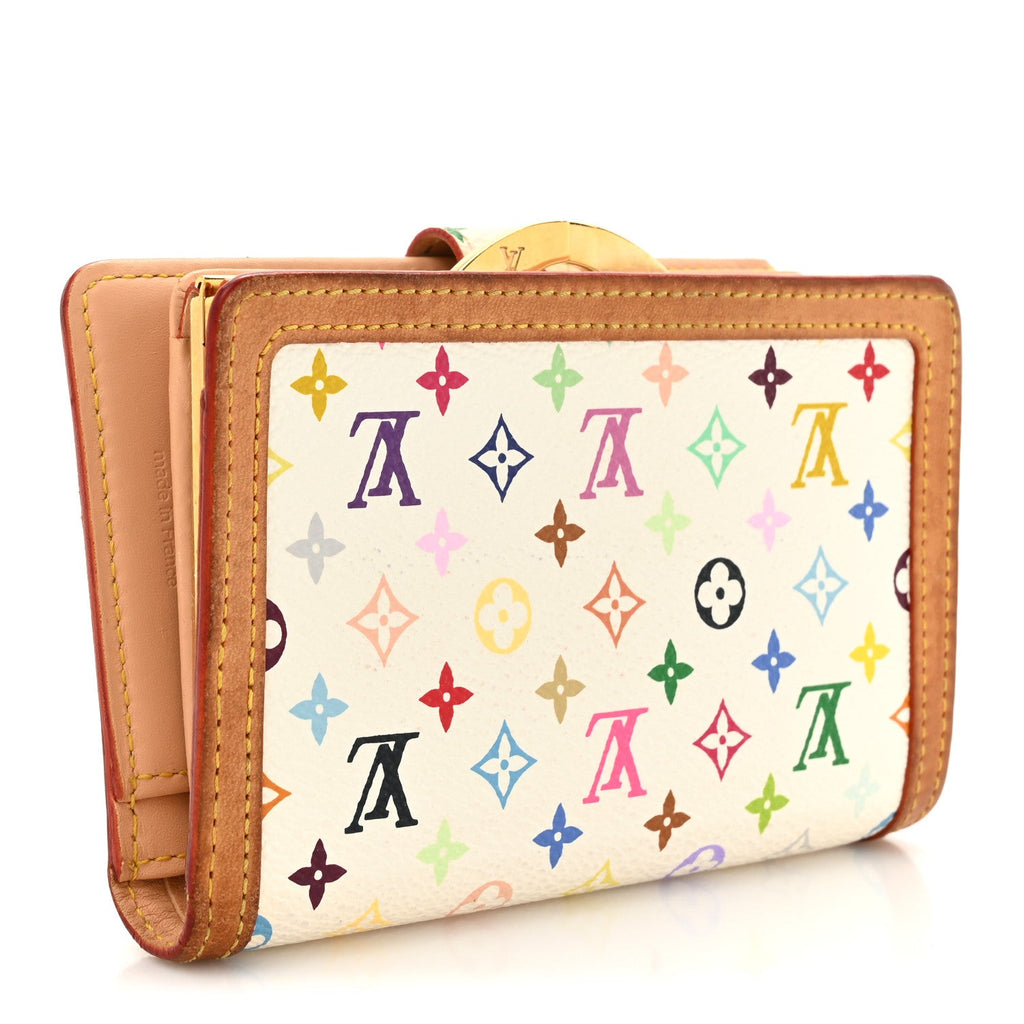 Monogram Multicolor French Purse Wallet White