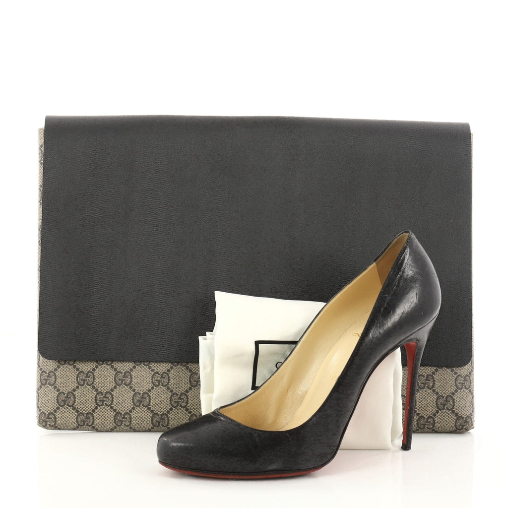 Envelope Clutch GG Canvas and Leather Large