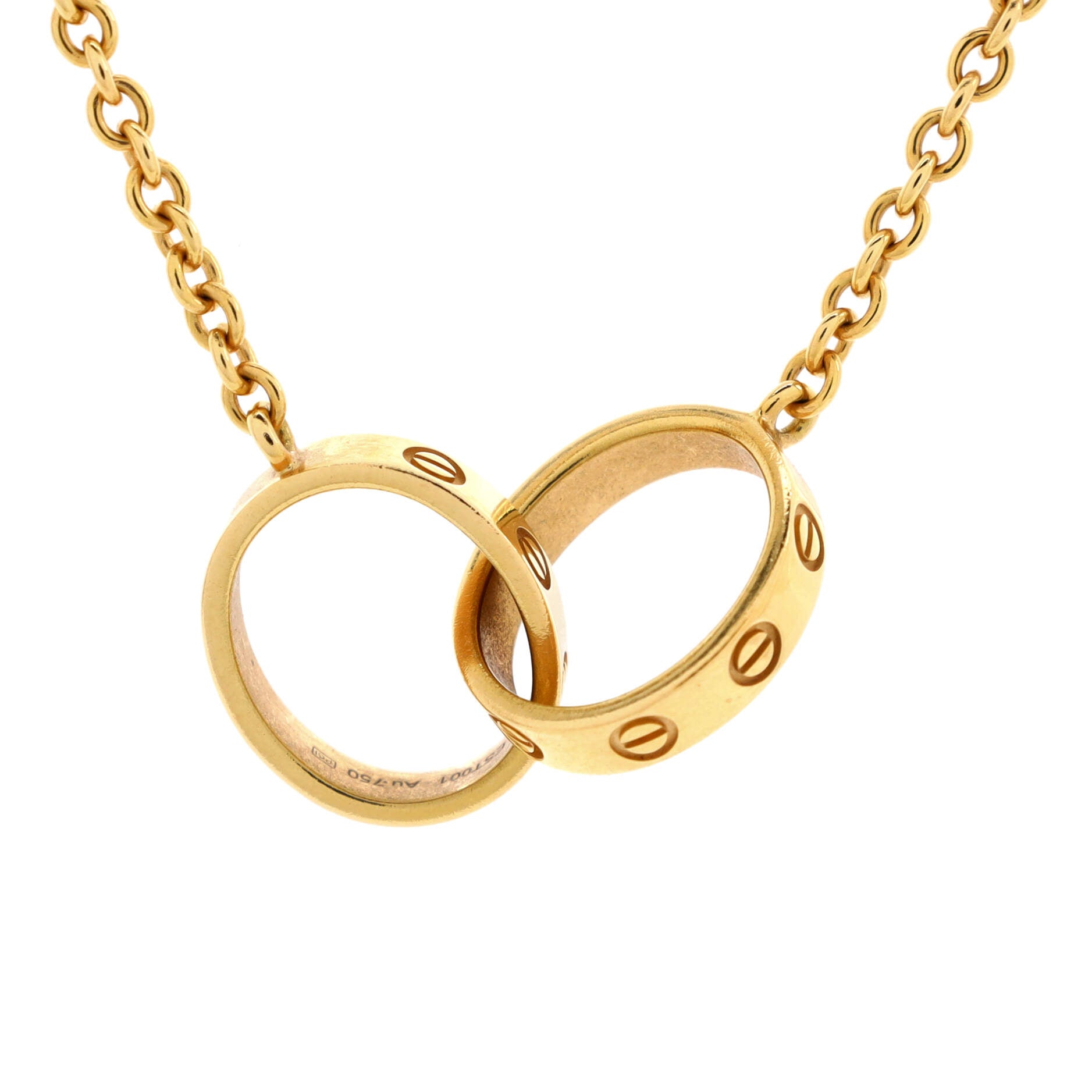 Love Interlocking Necklace 18K Yellow Gold