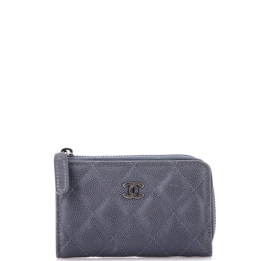 Key Pouch Quilted Caviar