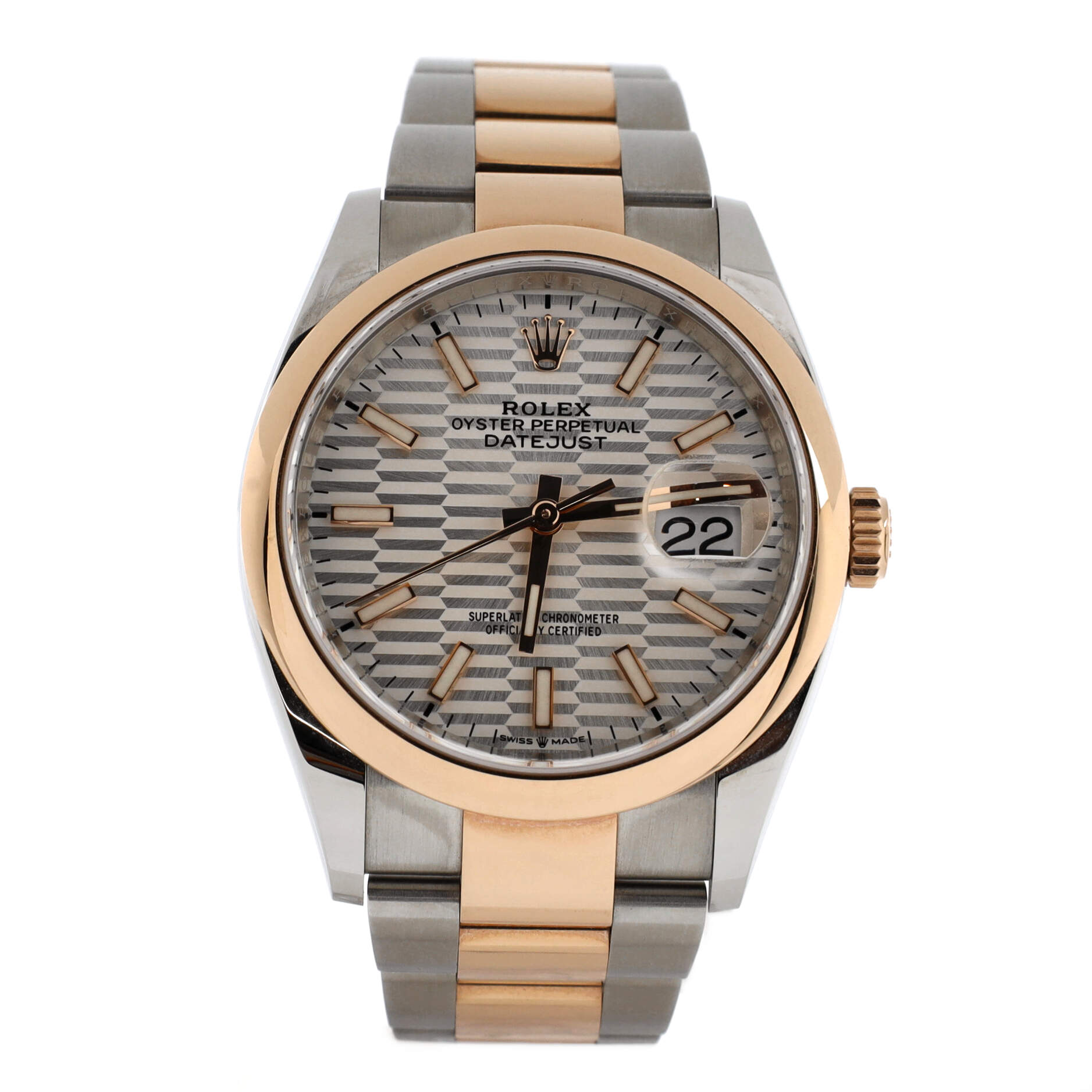 Oyster Perpetual Datejust Automatic Watch Stainless Steel and Rose Gold 36