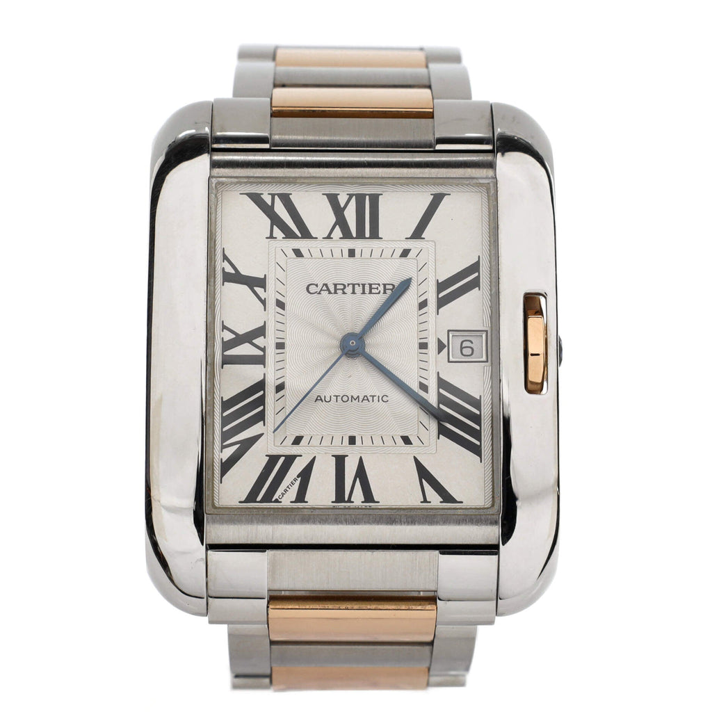 Tank Anglaise Automatic Watch Stainless Steel and Rose Gold 36