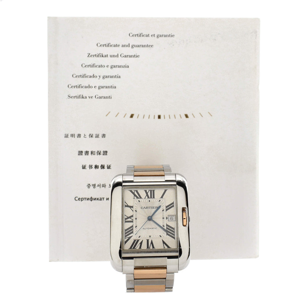 Tank Anglaise Automatic Watch Stainless Steel and Rose Gold 36