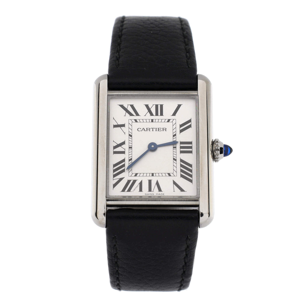 Must de Cartier Tank Quartz Watch Stainless Steel and Leather 25