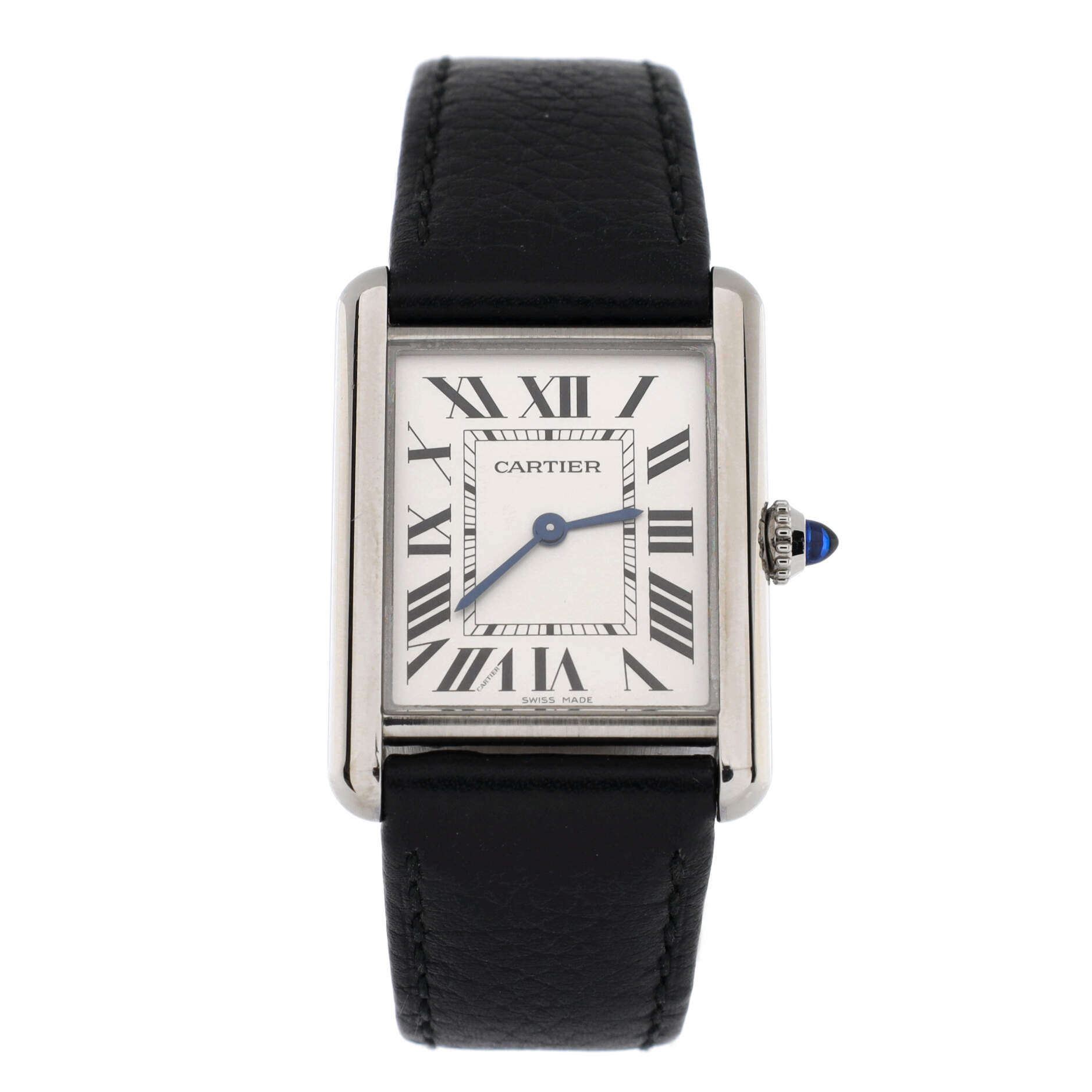 Must de Cartier Tank Quartz Watch Stainless Steel and Leather 25
