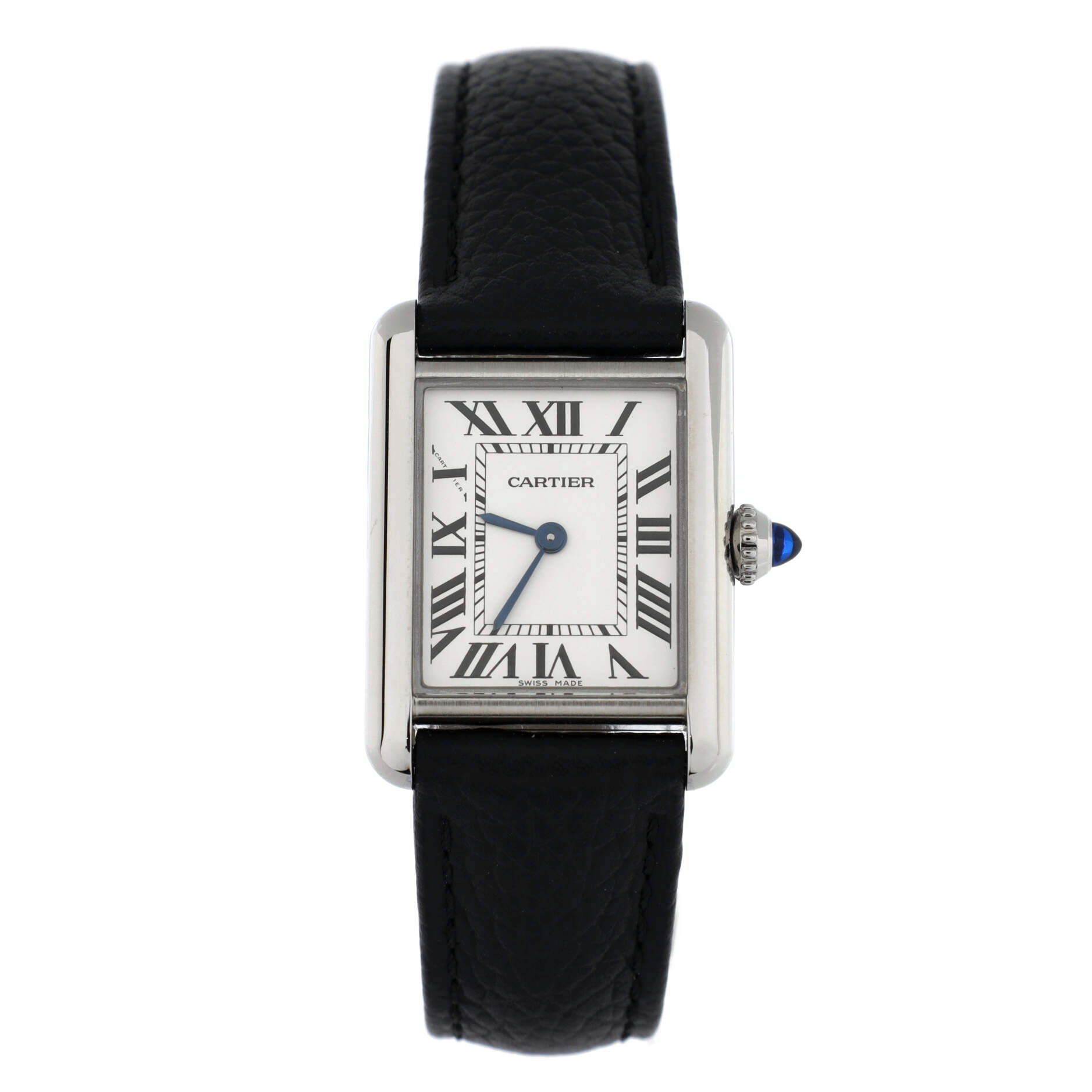 Must de Cartier Tank Quartz Watch Stainless Steel and Leather 22