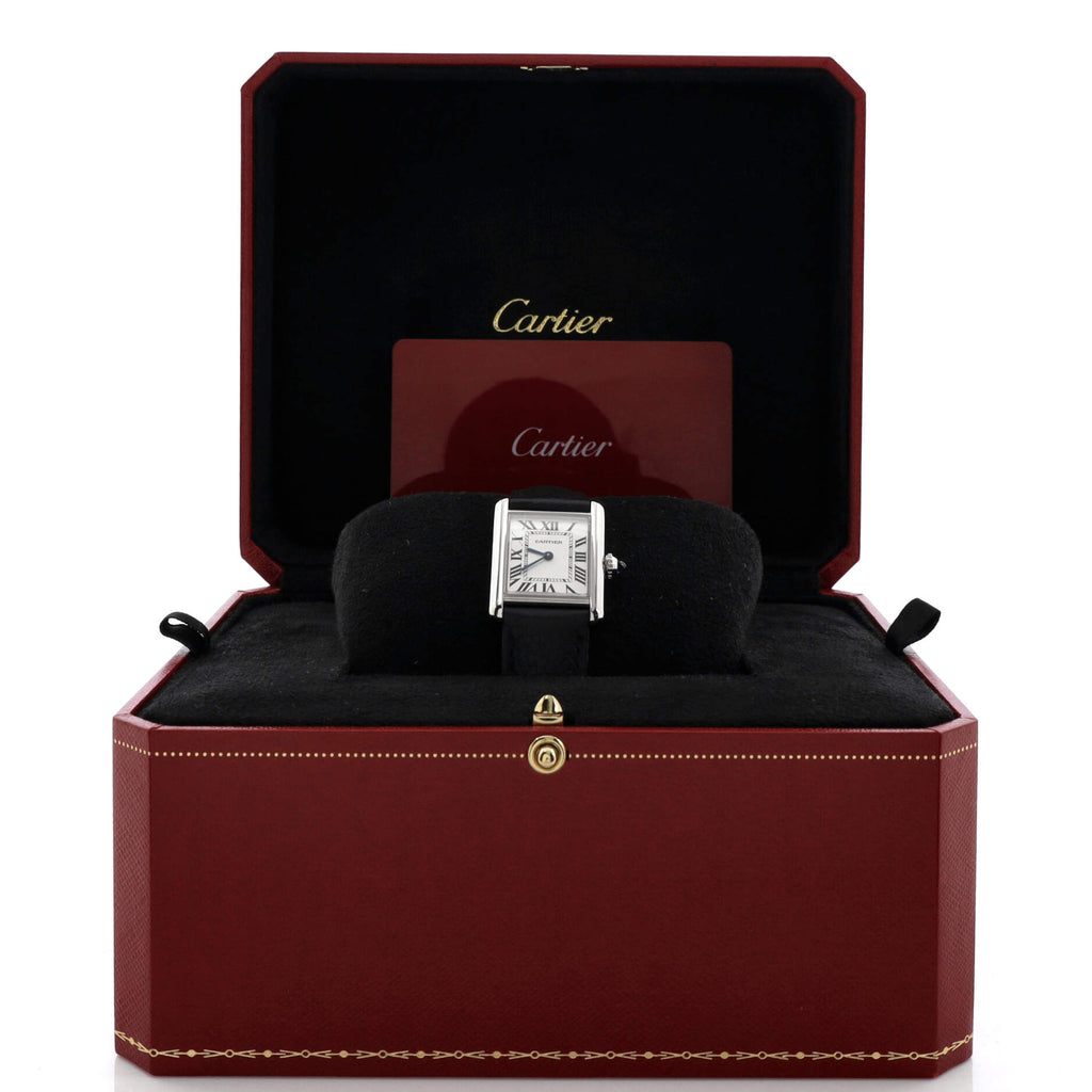 Must de Cartier Tank Quartz Watch Stainless Steel and Leather 22