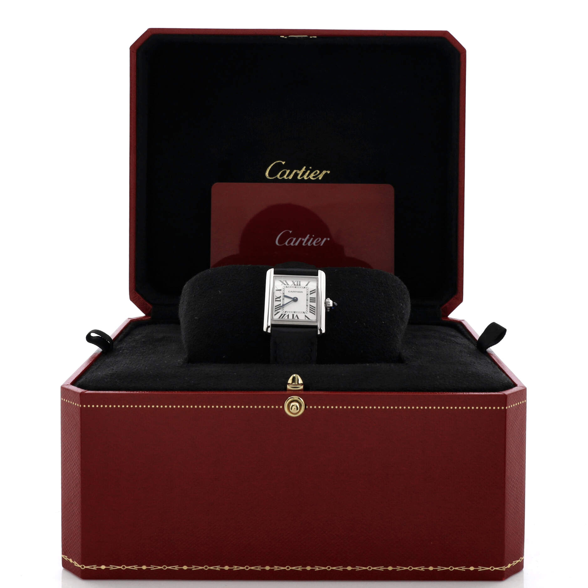 Must de Cartier Tank Quartz Watch Stainless Steel and Leather 22
