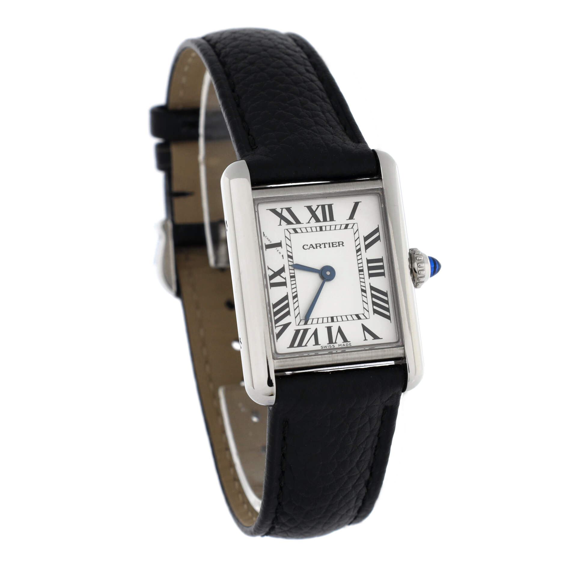 Must de Cartier Tank Quartz Watch Stainless Steel and Leather 22