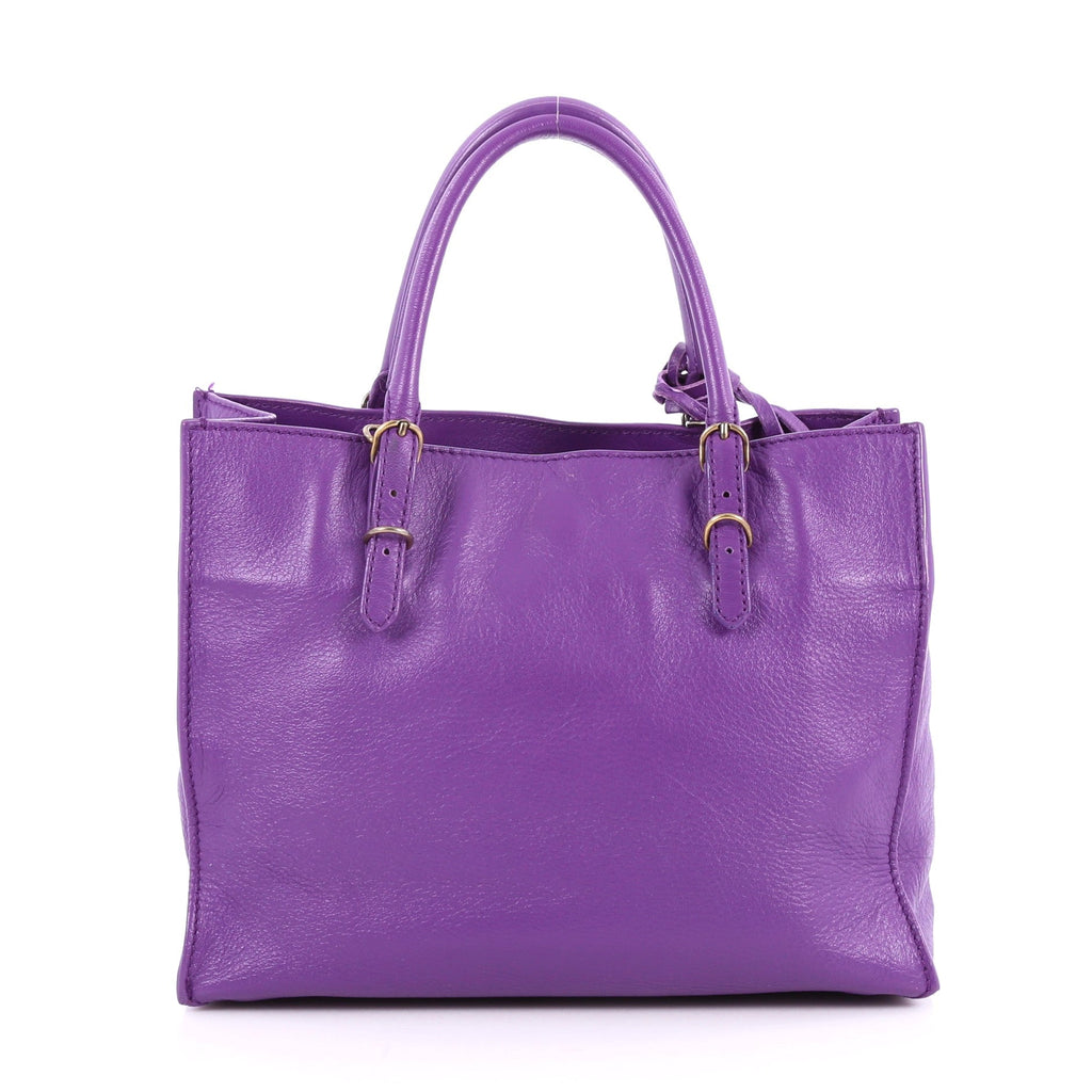 Papier A4 Classic Studs Handbag Leather Mini