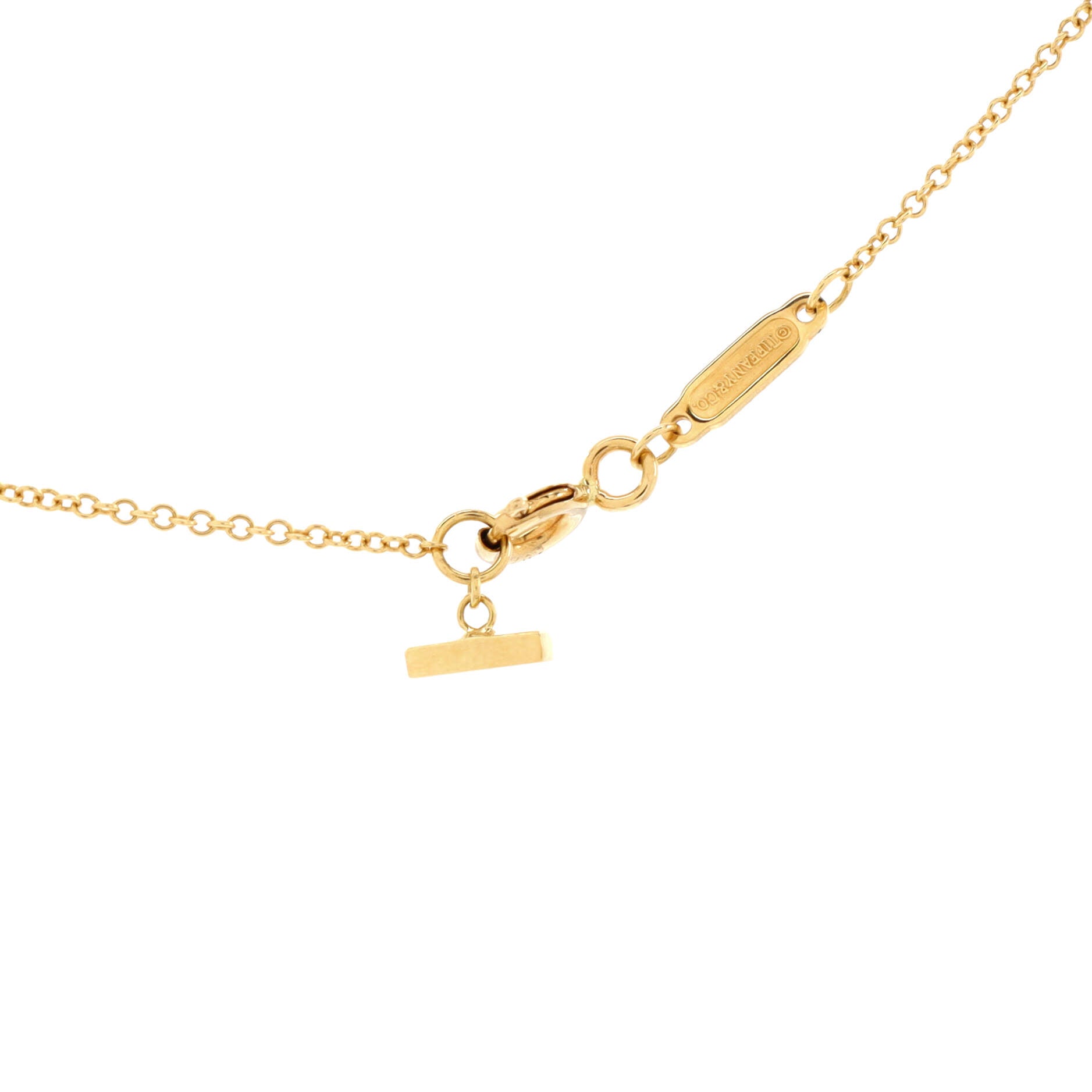 T Smile Pendant Necklace 18K Yellow Gold Small