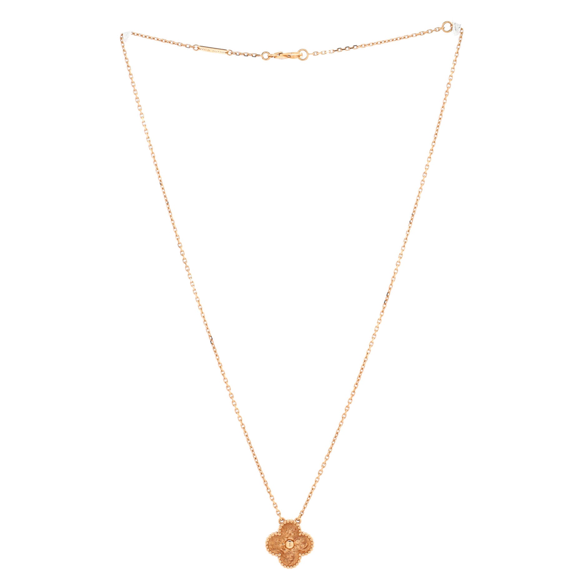 Vintage Alhambra Pendant Necklace 18K Rose Gold