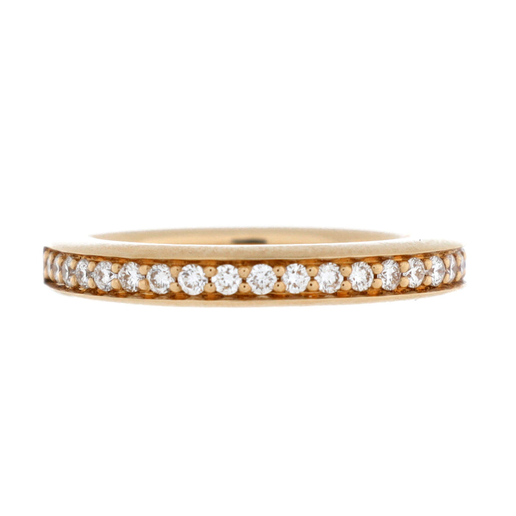 Lock Ring 18K Rose Gold with Pave Diamonds