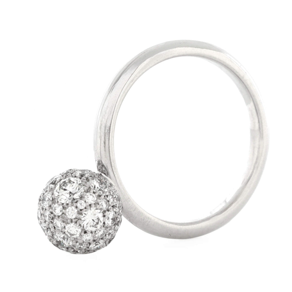 HardWear Ball Ring 18K White Gold and Diamonds 8mm