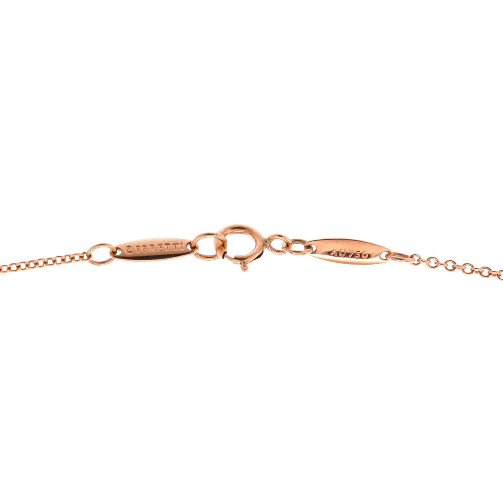 Elsa Peretti Open Heart Pendant Necklace 18K Rose Gold 11mm