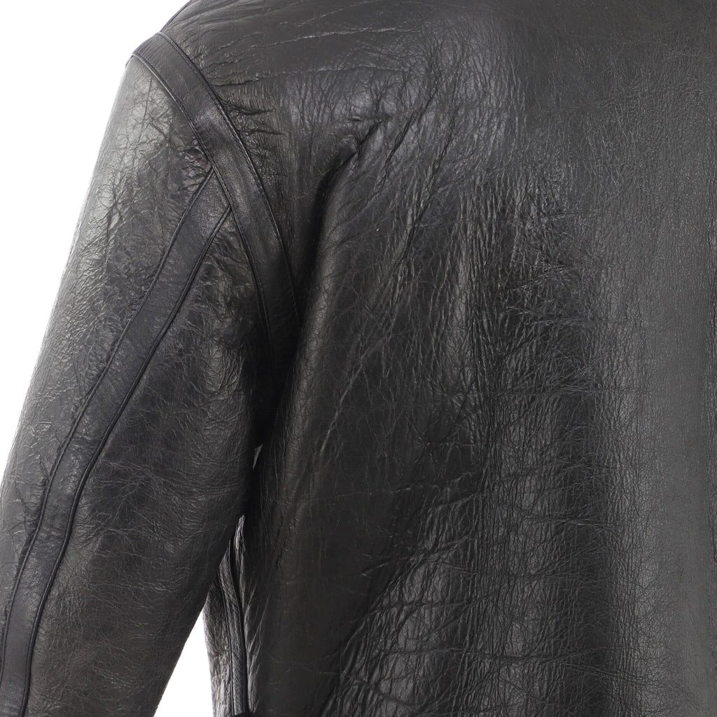 Graffiti Zip Jacket Leather and Shearling