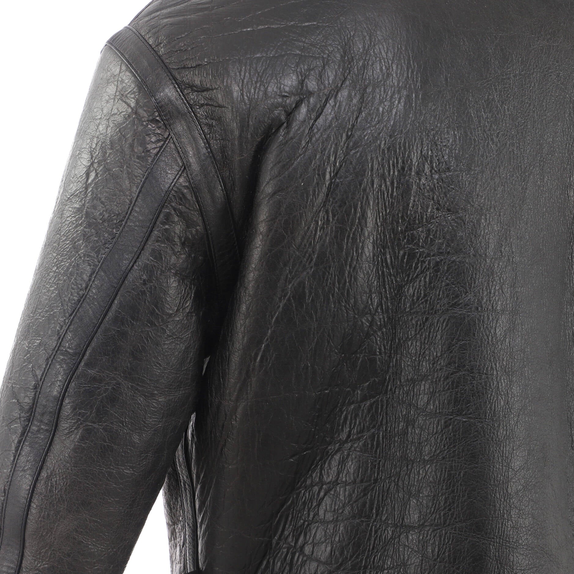 Graffiti Zip Jacket Leather and Shearling