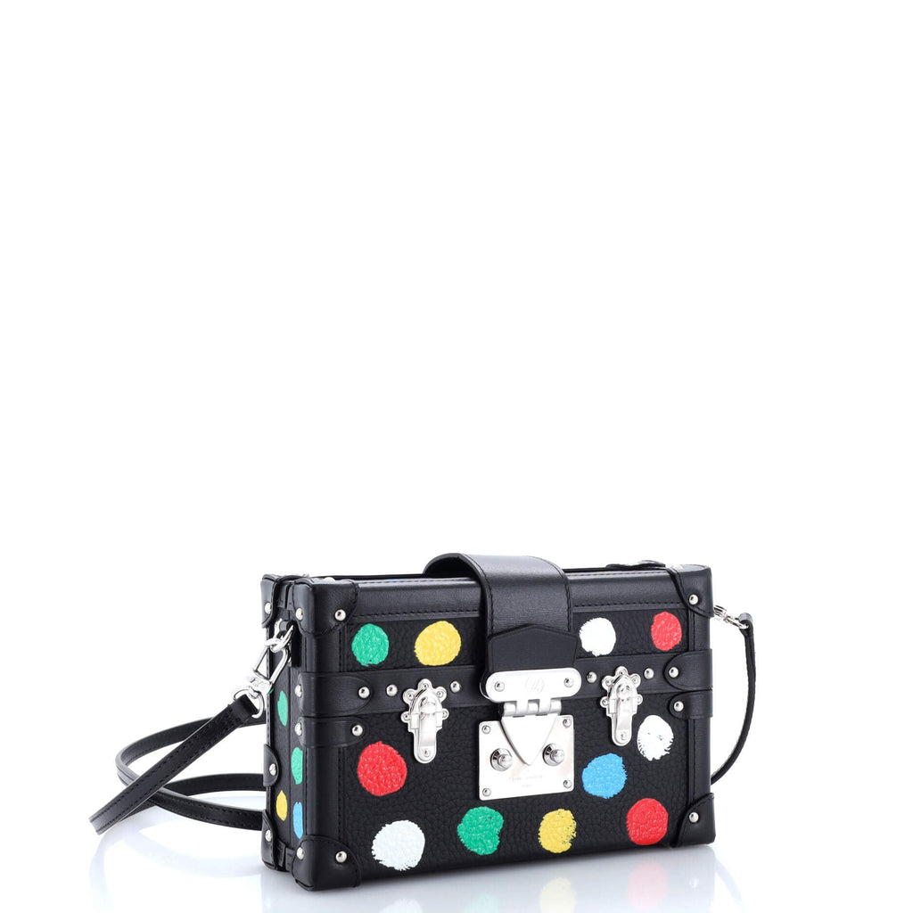 Petite Malle Handbag Yayoi Kusama Painted Dots Taurillon Leather