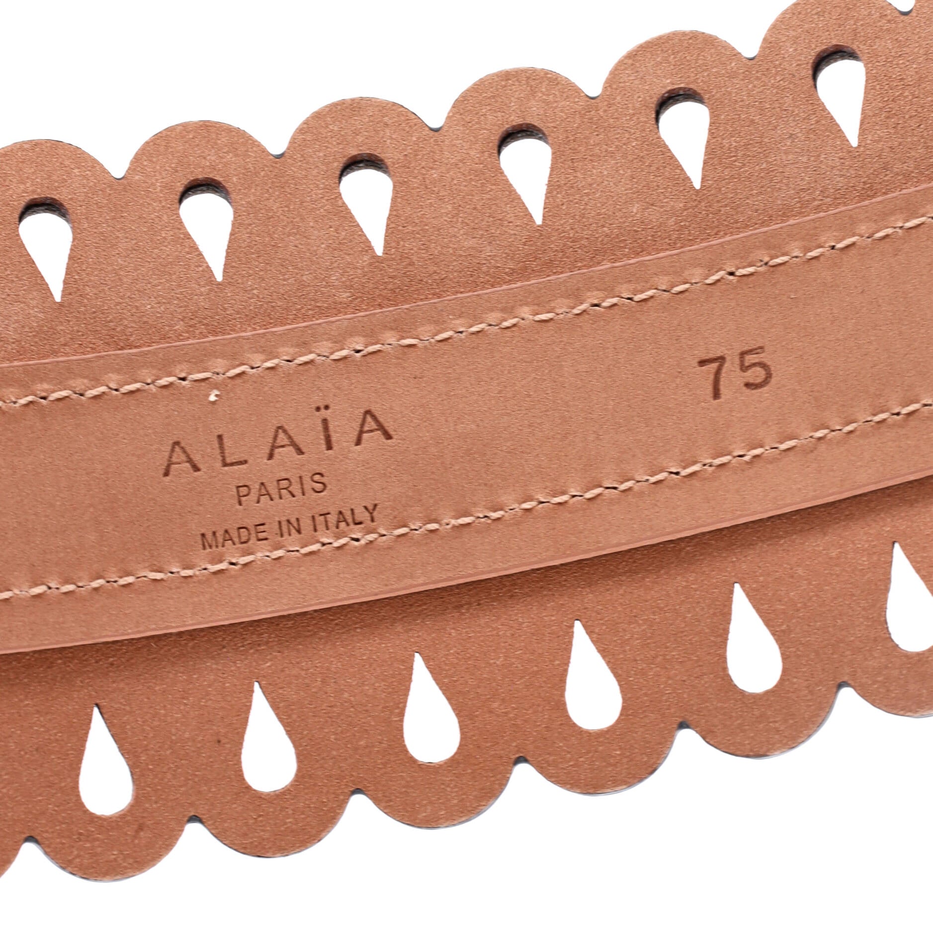 Waist Belt Laser Cut Leather Wide