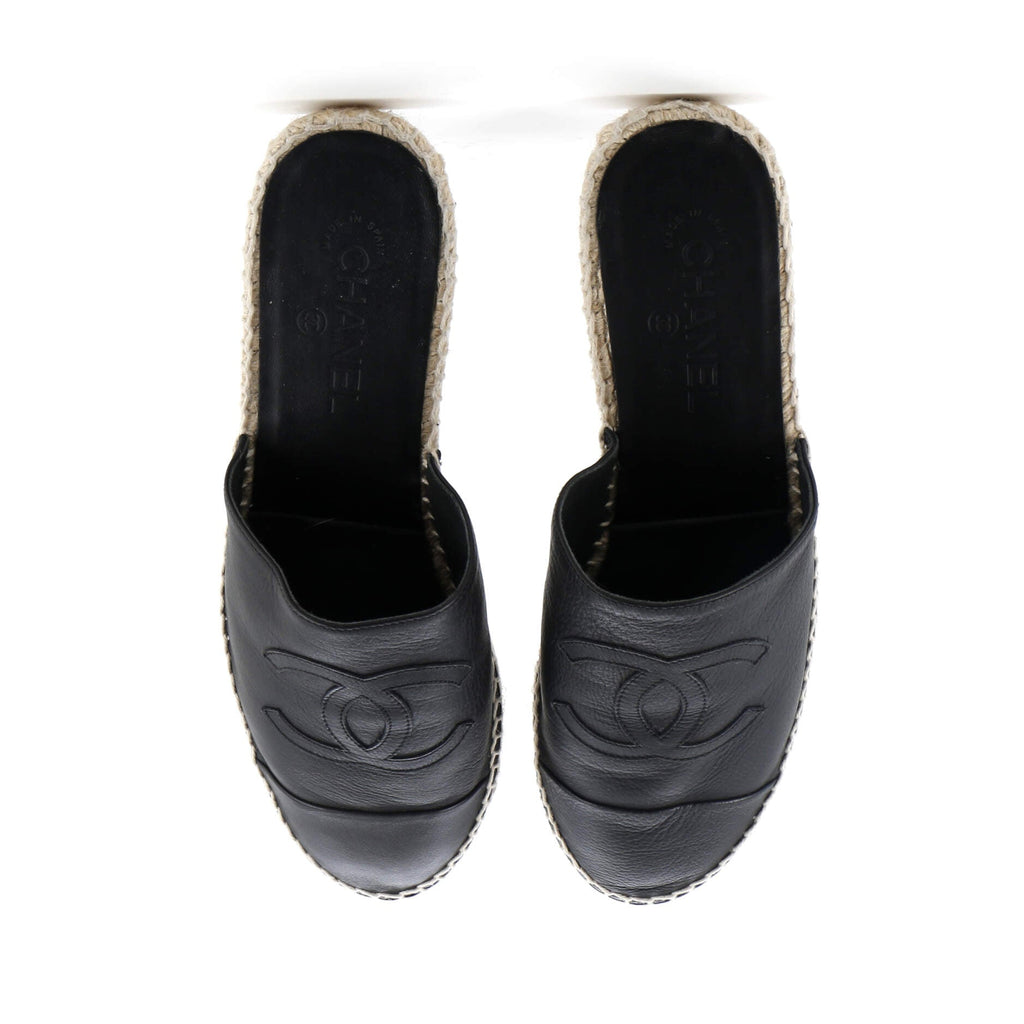Women's CC Mule Espadrilles Leather