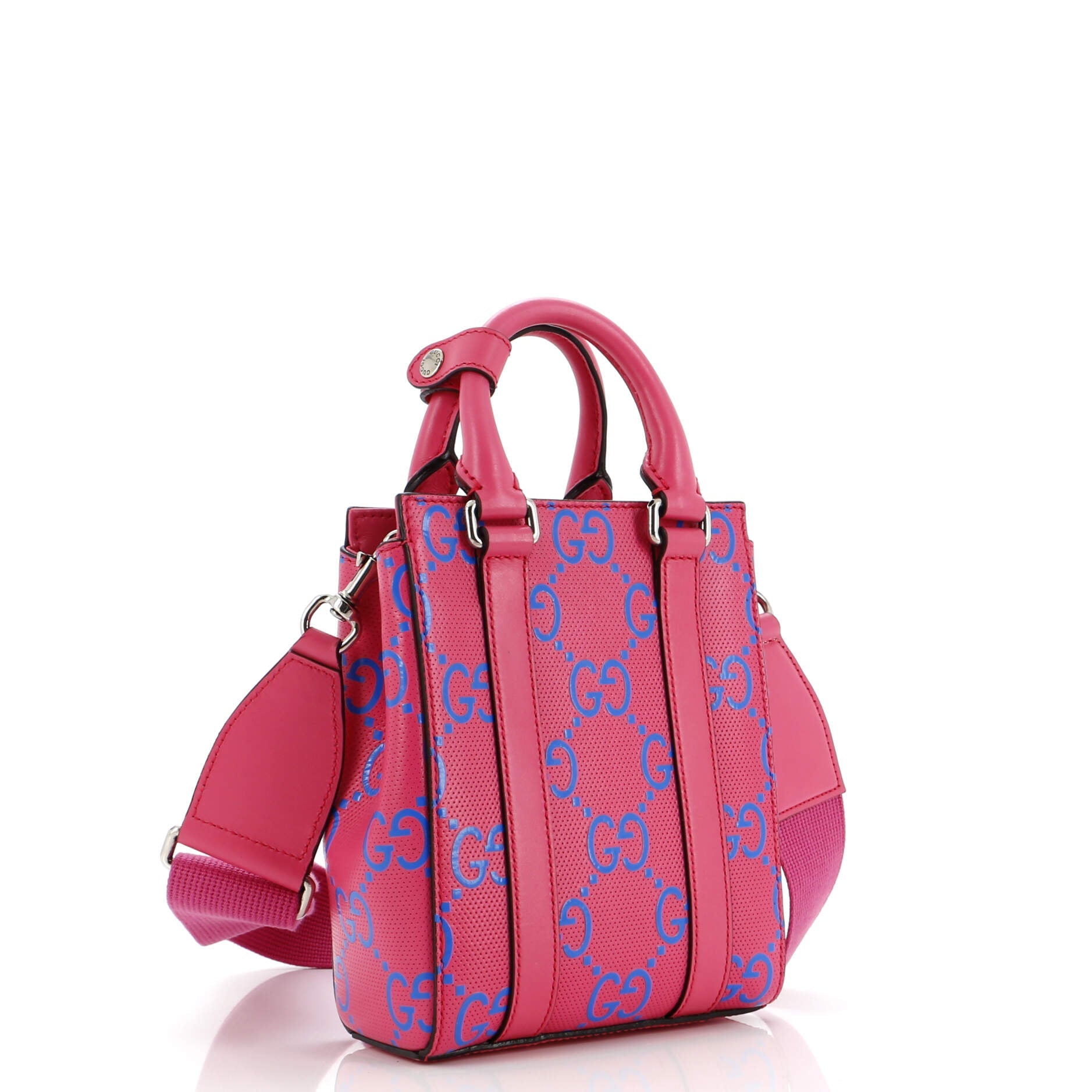 Convertible Open Tote GG Embossed Perforated Leather Mini