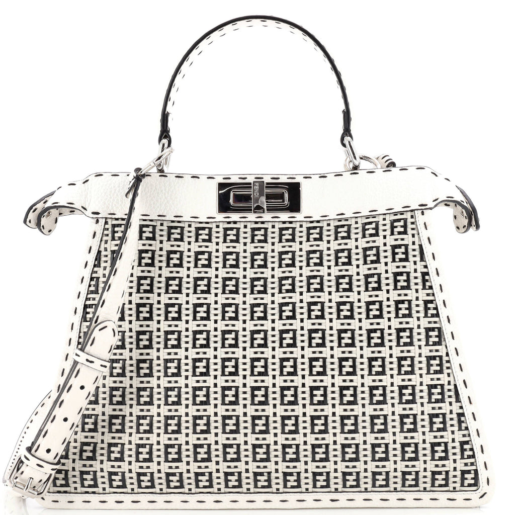 Peekaboo ISeeU Bag Woven Leather Medium