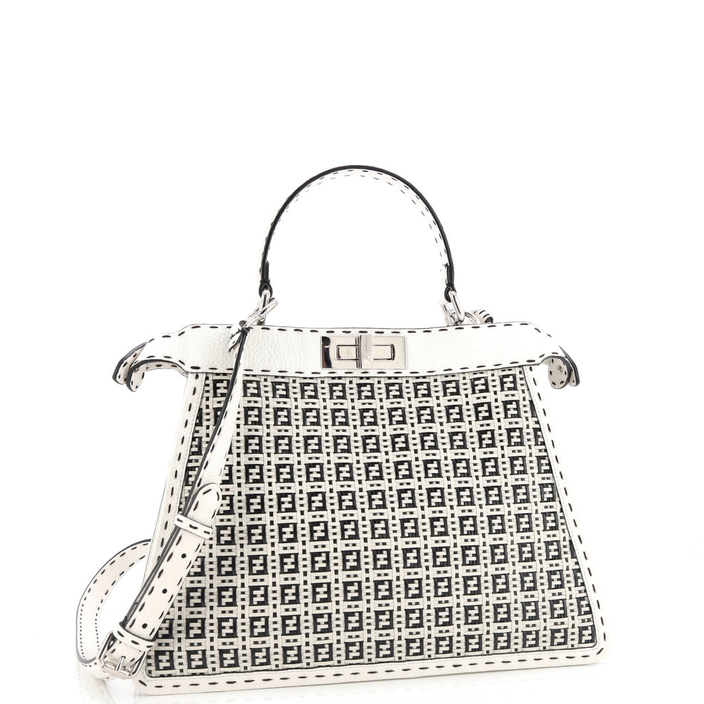 Peekaboo ISeeU Bag Woven Leather Medium