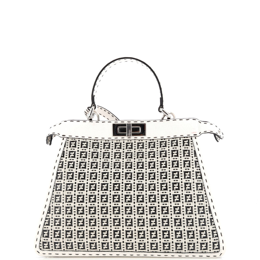Peekaboo ISeeU Bag Woven Leather Medium