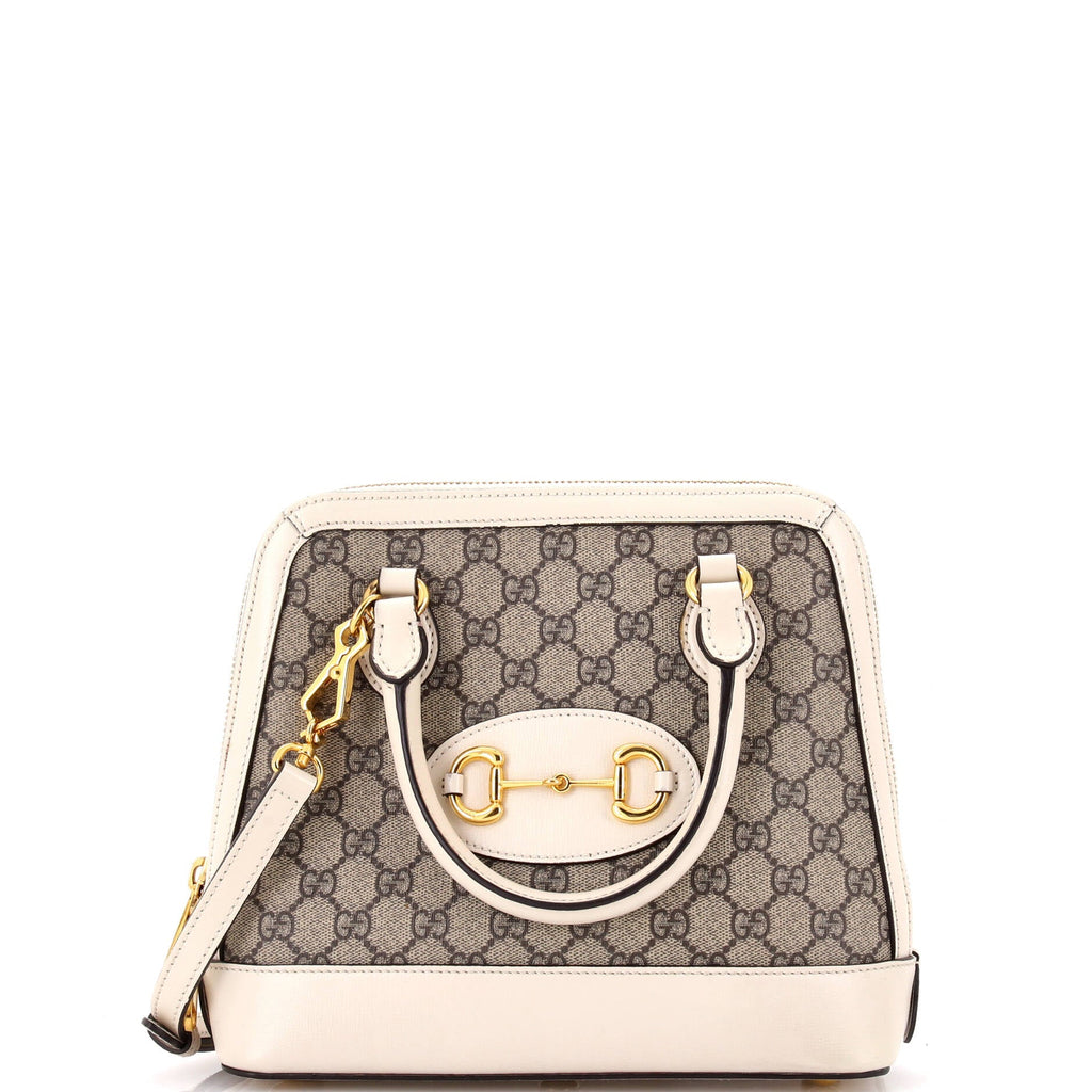 Horsebit 1955 Top Handle Bag GG Coated Canvas Small