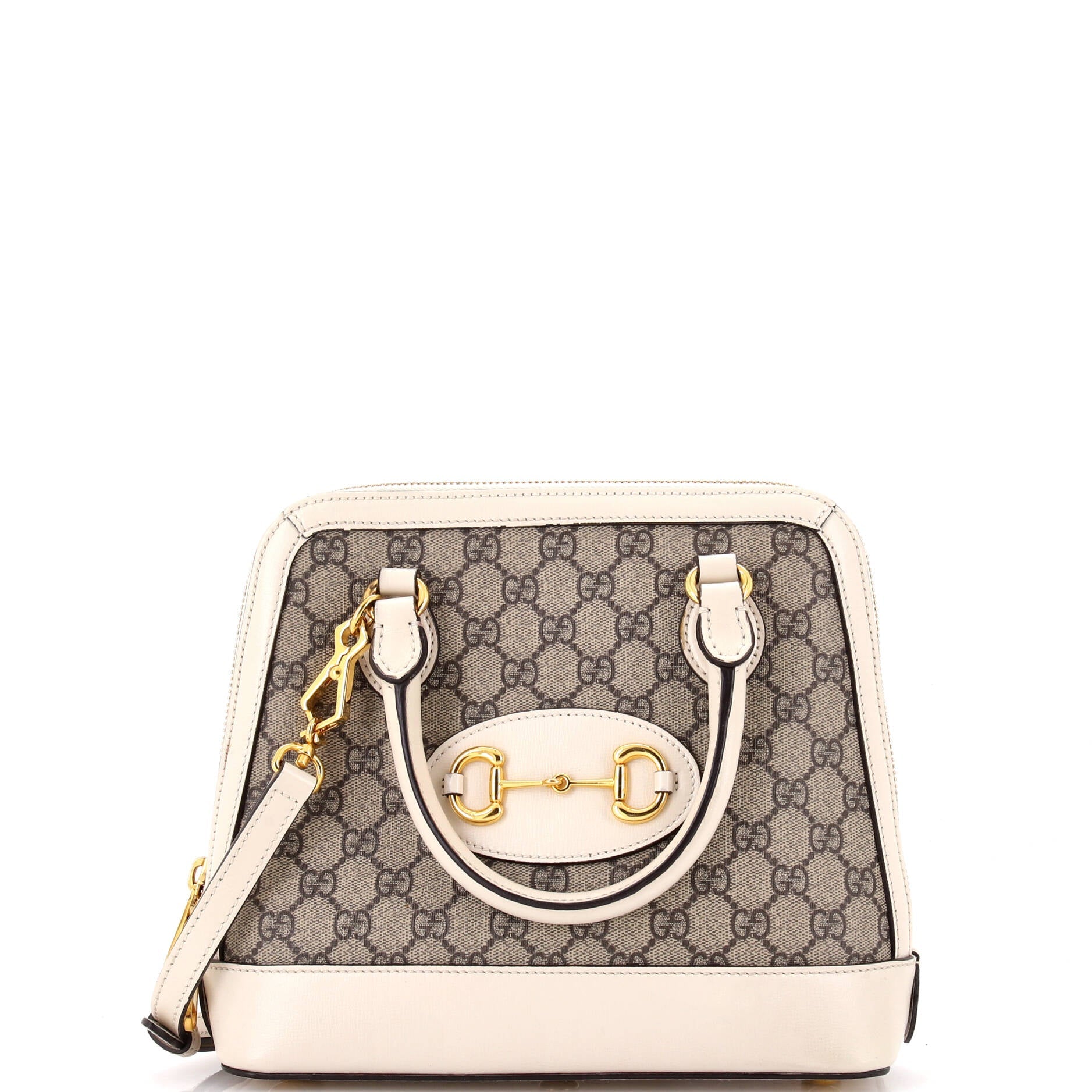 Horsebit 1955 Top Handle Bag GG Coated Canvas Small