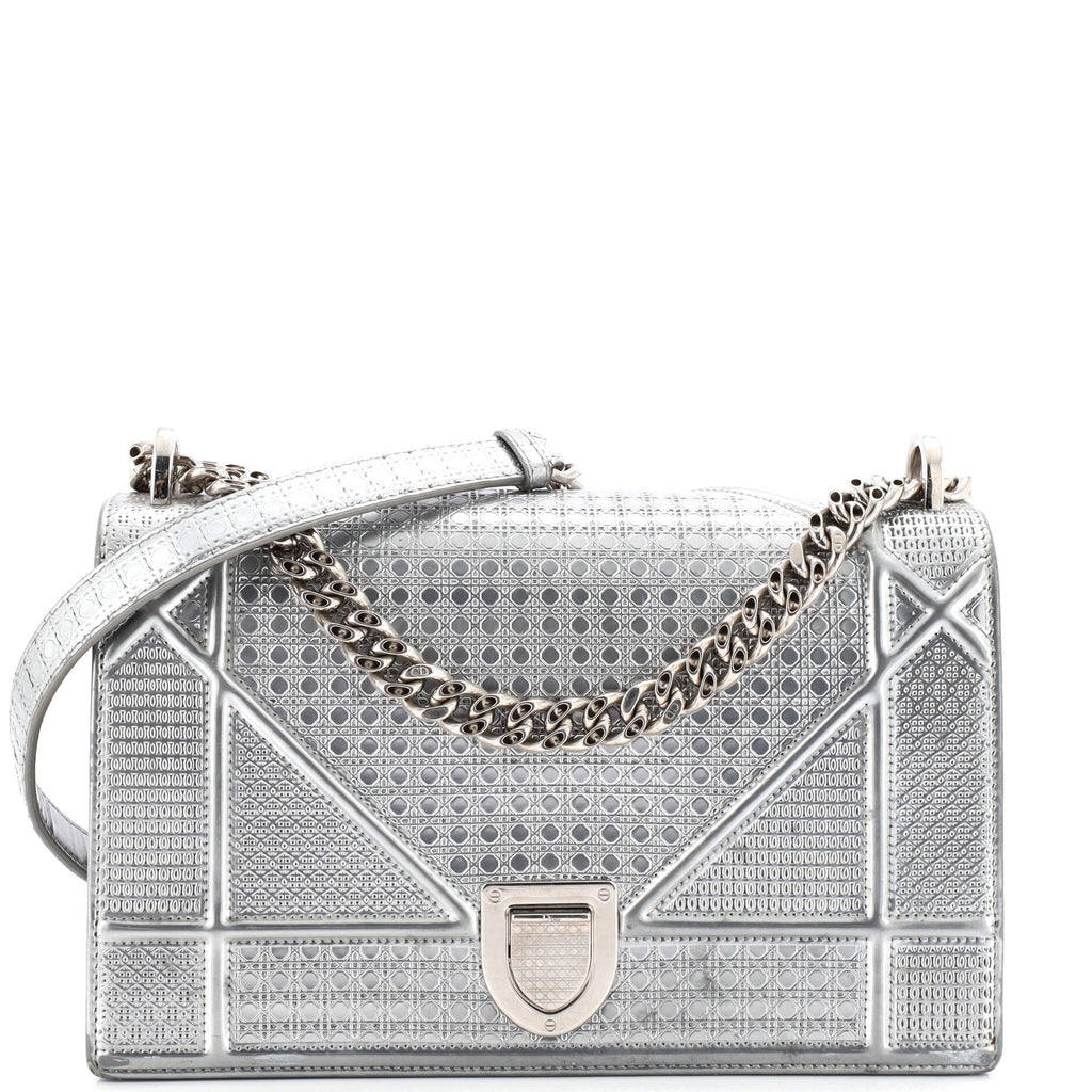 Diorama Flap Bag Cannage Embossed Calfskin Medium