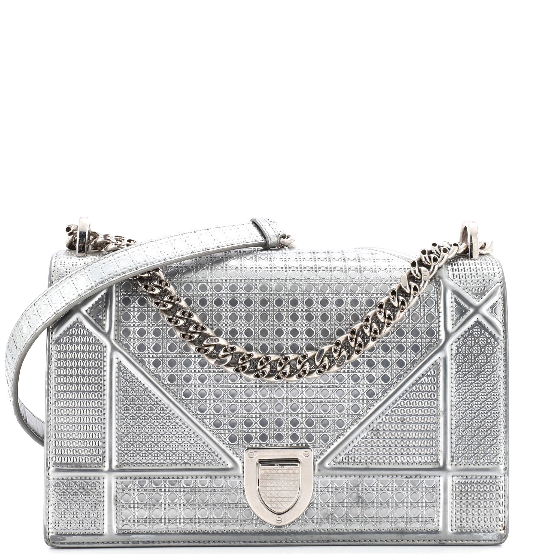 Diorama Flap Bag Cannage Embossed Calfskin Medium