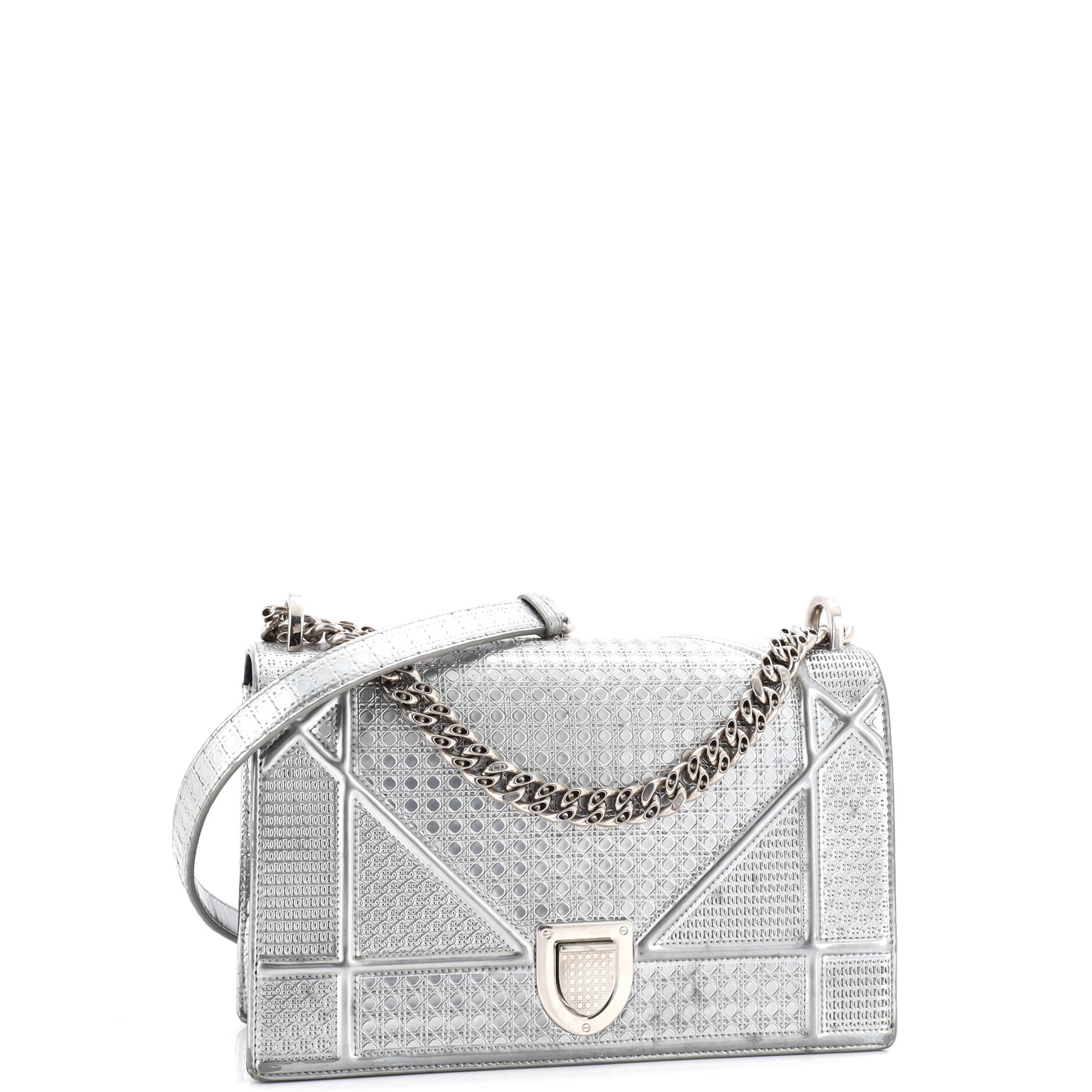 Diorama Flap Bag Cannage Embossed Calfskin Medium