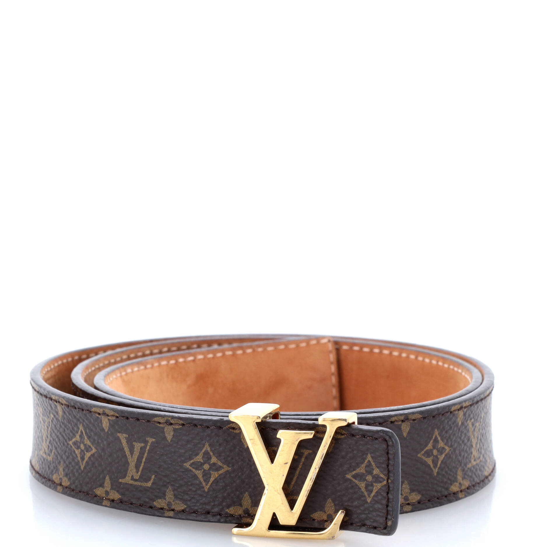LV Initiales Belt Monogram Canvas Thin 90