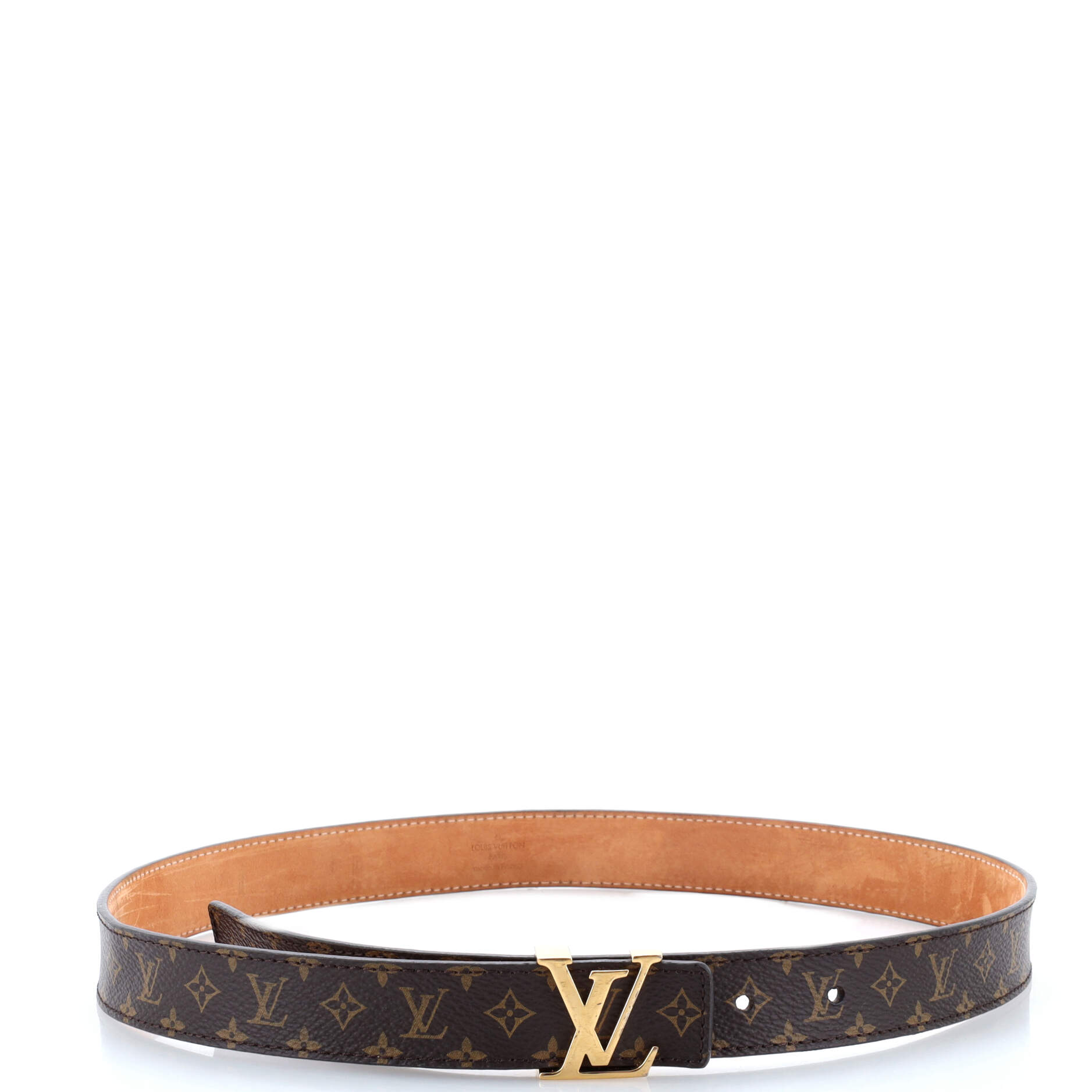 LV Initiales Belt Monogram Canvas Thin 90