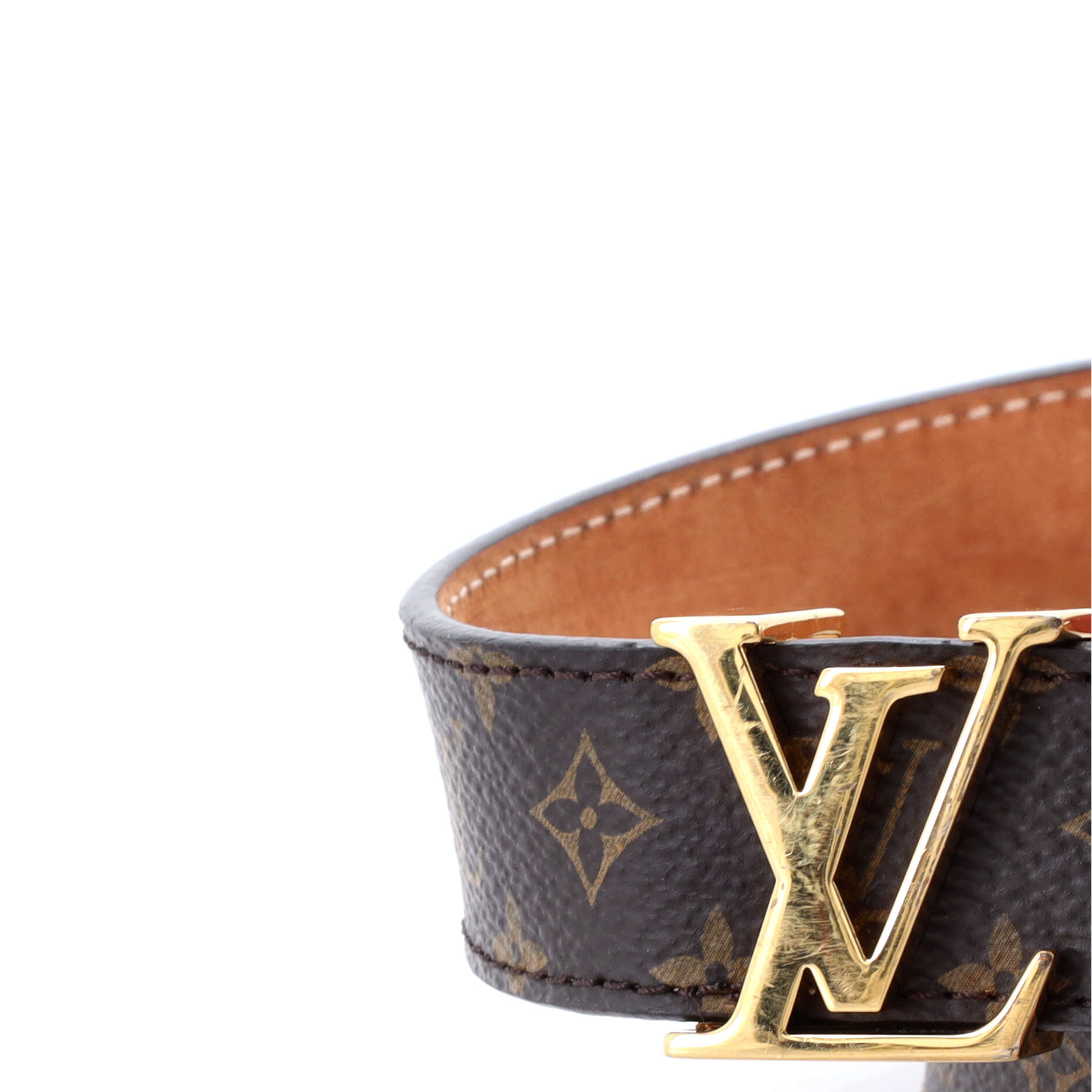 LV Initiales Belt Monogram Canvas Thin 90