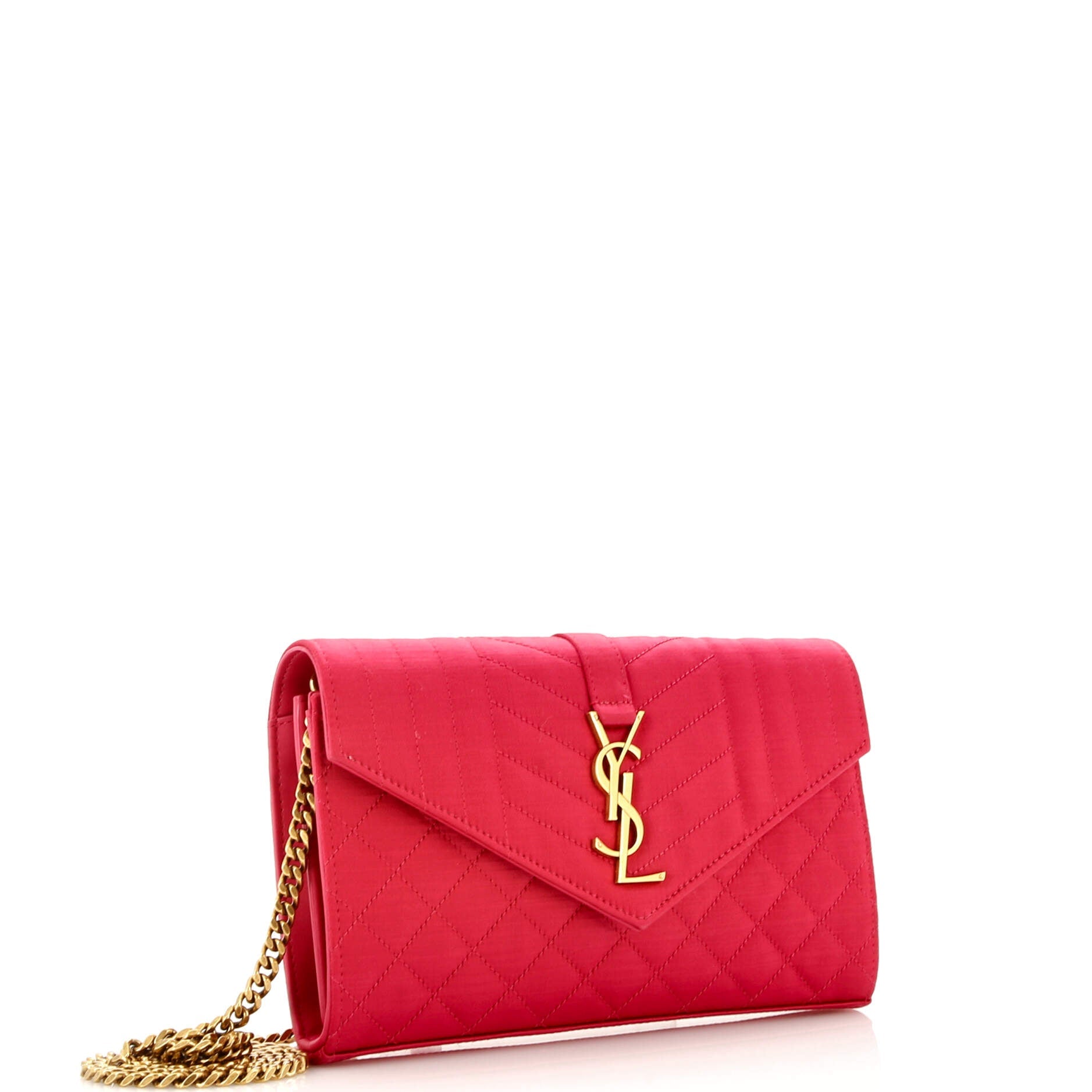 Classic Monogram Chain Wallet Mixed Matelasse Leather Medium
