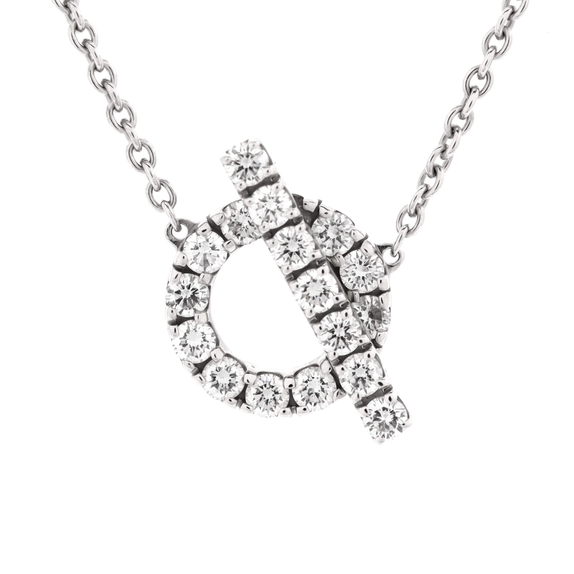 Finesse Pendant Necklace 18K White Gold and Diamonds