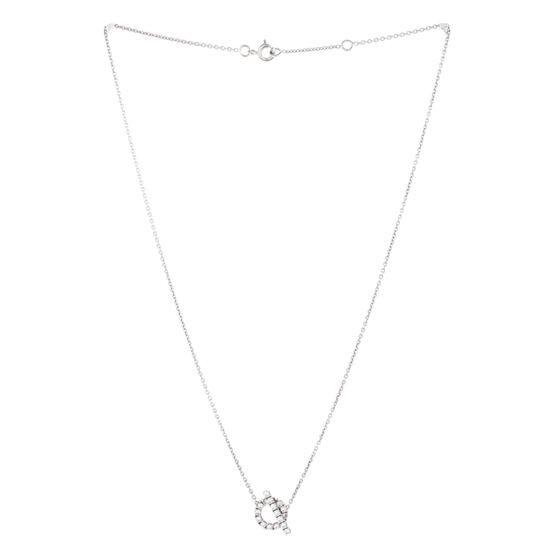 Finesse Pendant Necklace 18K White Gold and Diamonds