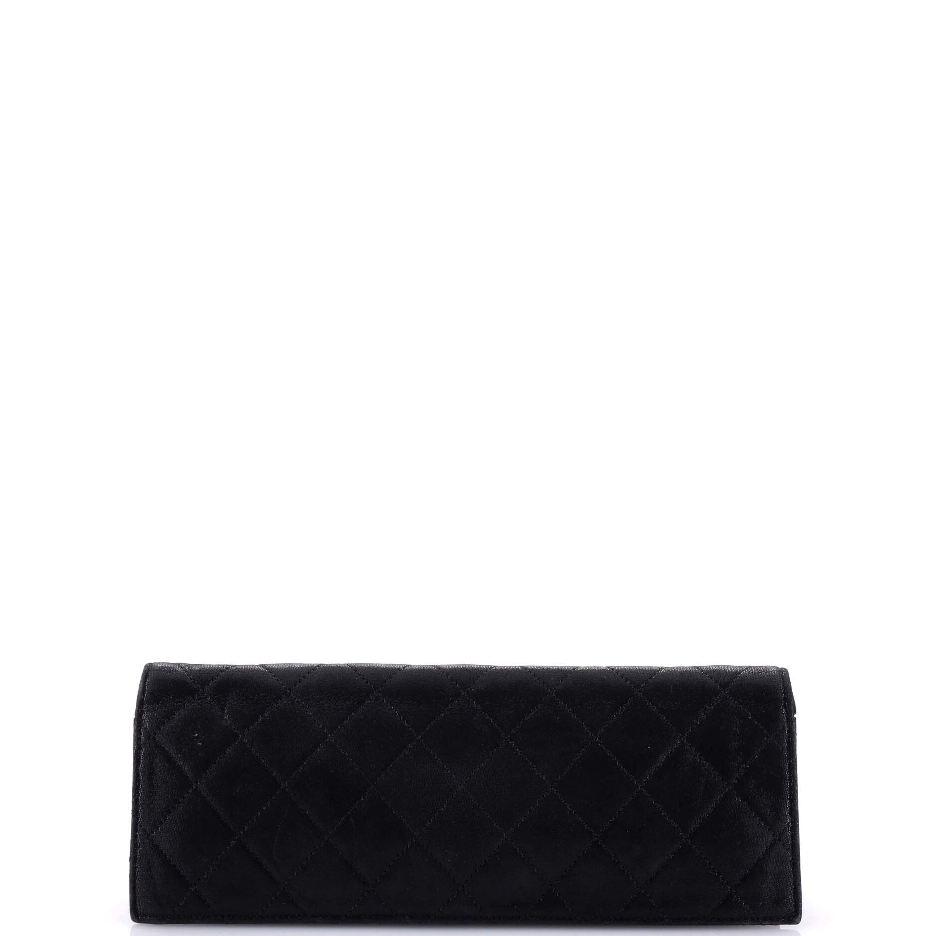 Strass CC Clutch Quilted Iridescent Calfskin Long