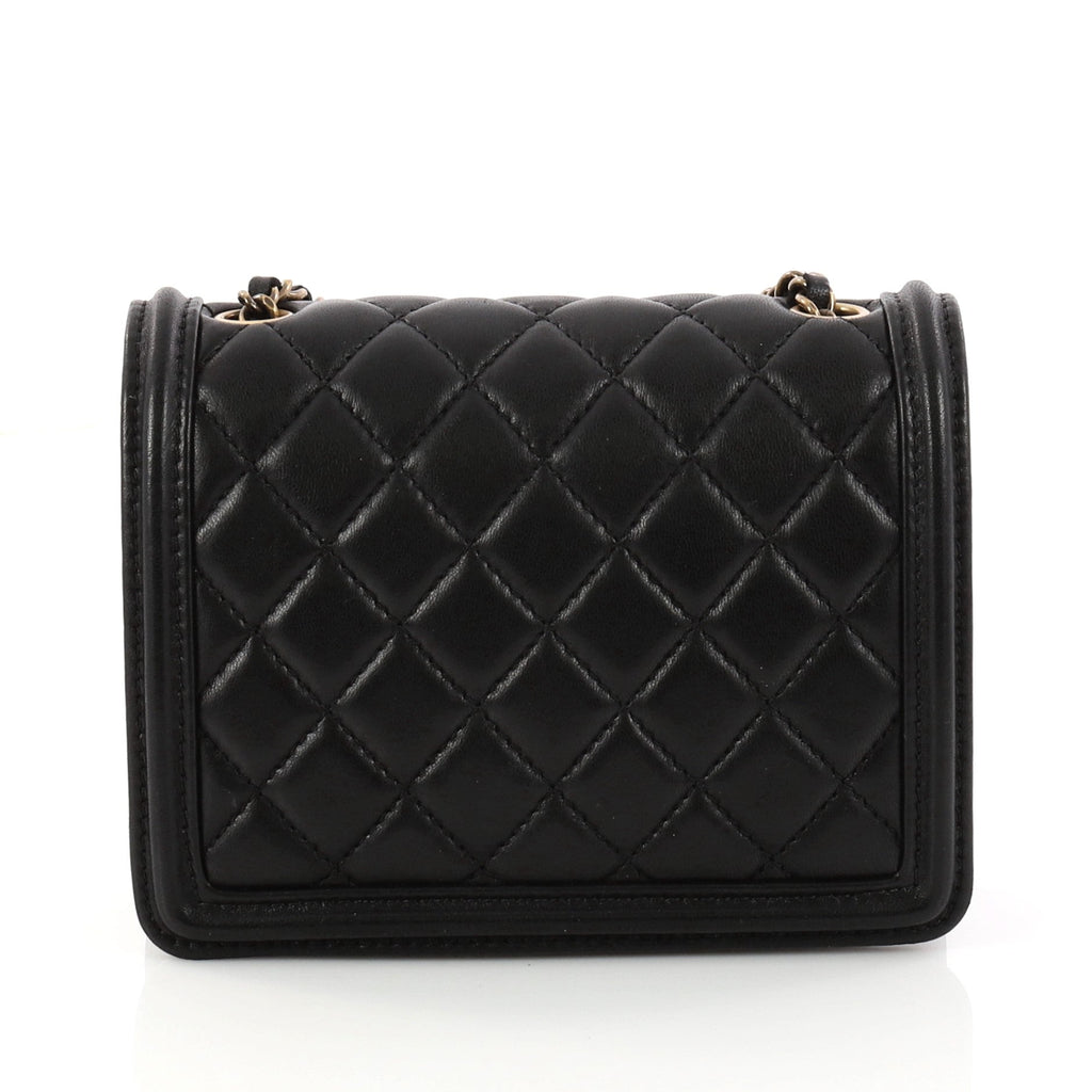 Boy Brick Flap Bag Studded Quilted Lambskin Mini